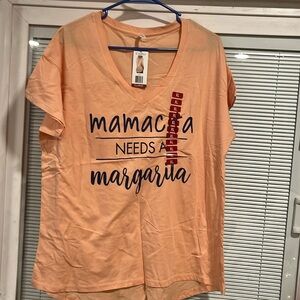 G supply t shirt, NWT, size XL (reads Mamasita needs a margarita